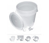 Tappespand 40 kg, plastik incl hane - hvid